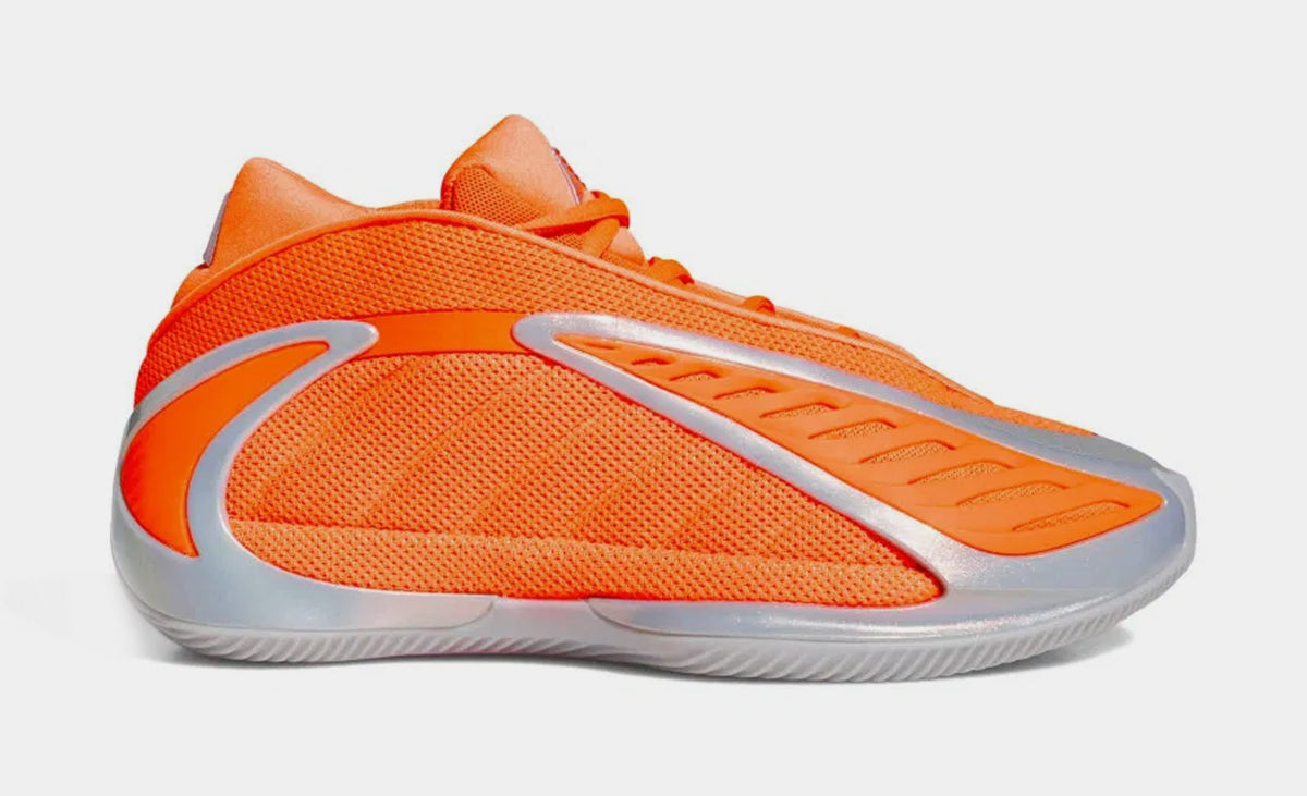 Anthony Edwards 2 All Star Grade School Basketball Shoes (Lucid Orange/Silver Metallic/Grey One) - sneakers
