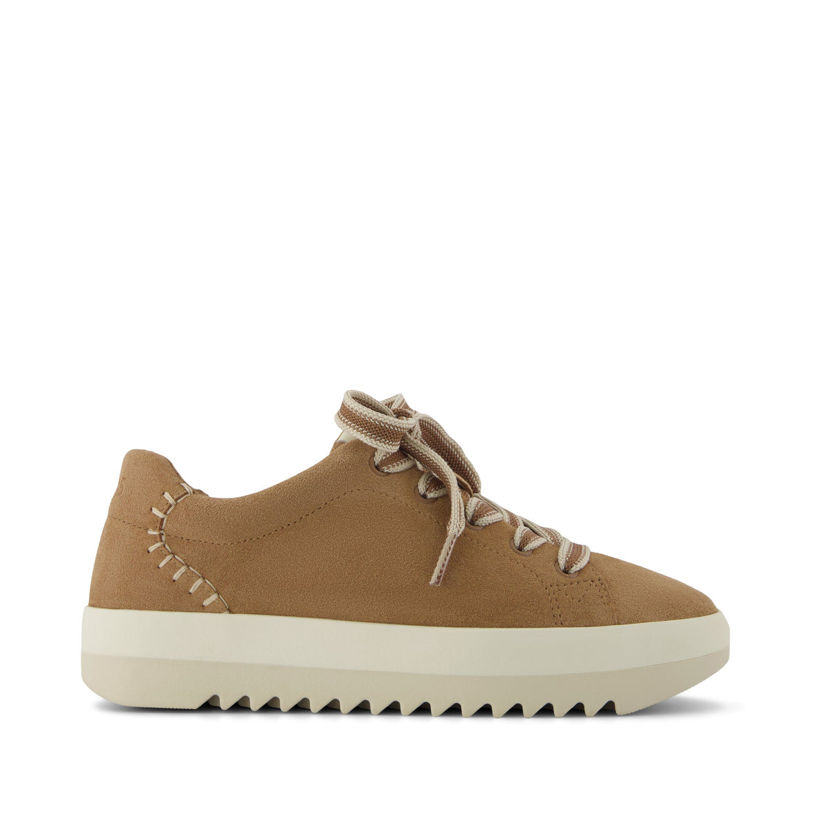 Womens Rea Lace-Up Platform Sneaker Toffee Suede - sneakers