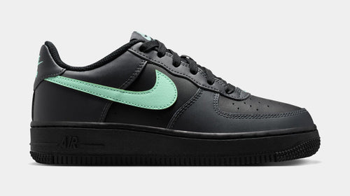 Air Force 1 Grade School Lifestyle Shoes (Black/Arctic Green/Anthracite) - sneakers