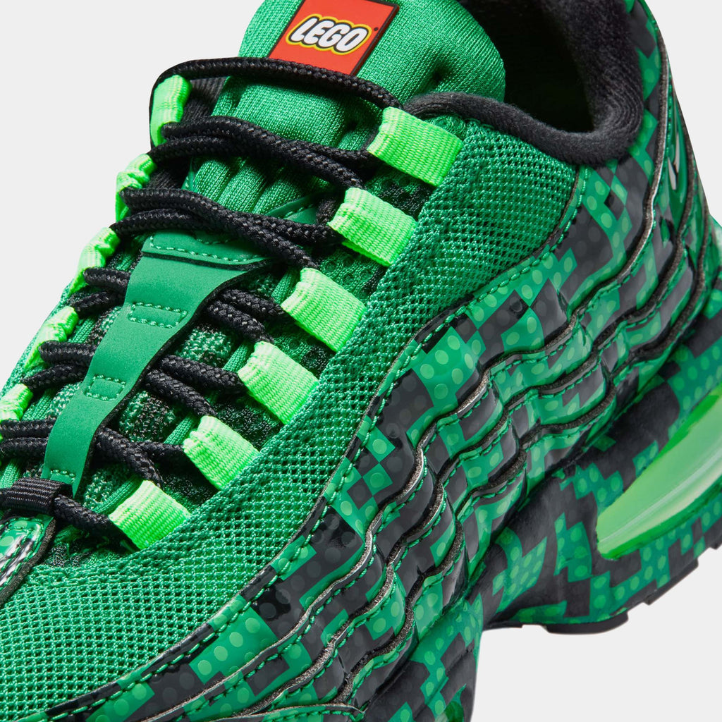 LEGO x Air Max 95 Lucky Green Grade School Lifestyle Shoes (Lucky Green/Metallic Silver/Black/Green Strike/Dark Concord) Free Shipping - sneakers - view 5