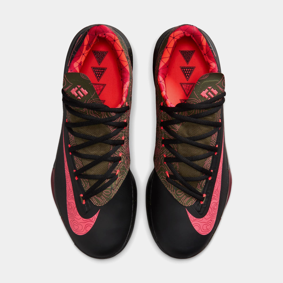 KD 6 Meteorology Black and Medium Olive Mens Basketball Shoes (Black/Atomic Red/Medium Olive/Noble Red) - sneakers - view 2