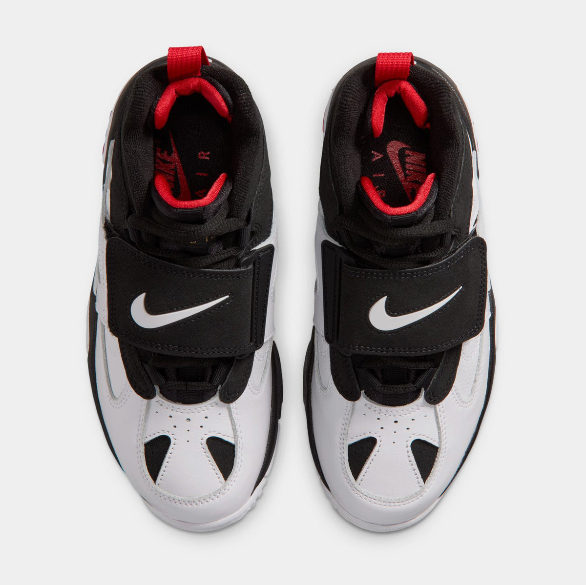 Air Diamond Turf II Grade School Basketball Shoes (Black/White/Fire Red/Metallic Gold) - sneakers - view 2